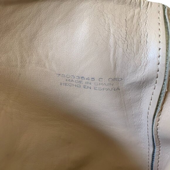 MANGO Gold Metallic Leather Ankle Boots With Block Heel & Side Zip Closure Sz 7 - Picture 14 of 16